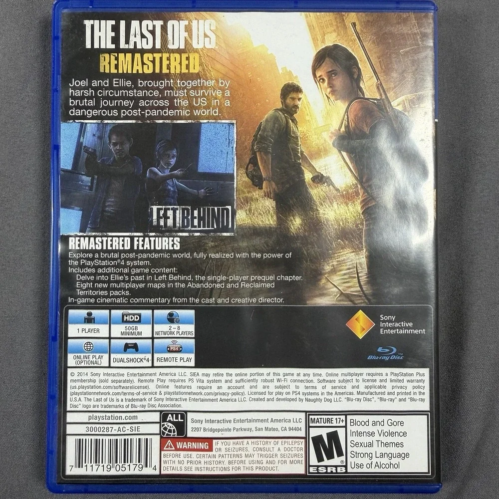 The Last of Us Remastered (PS4) - PlayStation 4 - Tested & Working‎